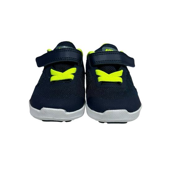 Nike Revolution 3 Baby Boys Sneakers Athletic Shoes Navy Blue Neon Yellow Sz 2C - Picture 4 of 9